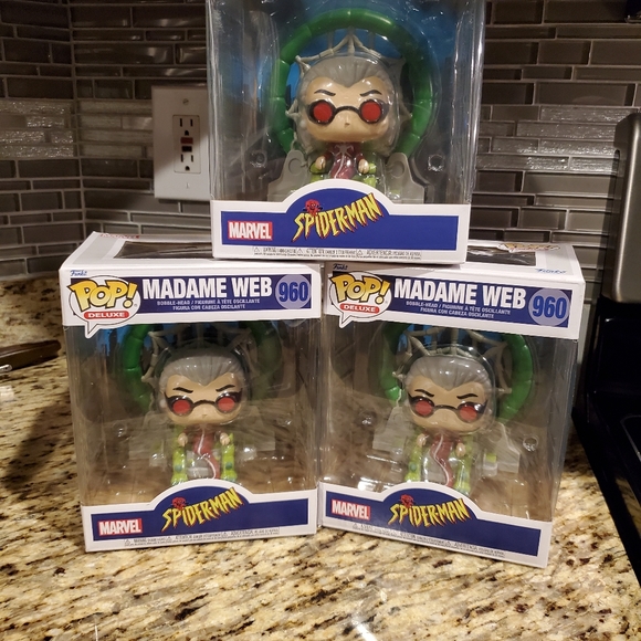 Funko POP! Marvel: Animated Spider-Man - Madame Web Lot of 3